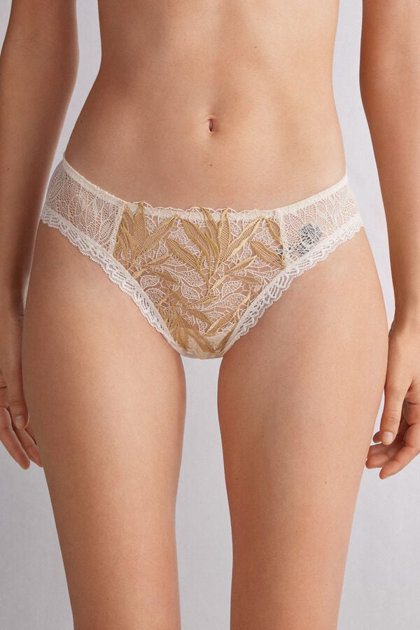 Light Yellow White Intimissimi Golden Hour Women Panties | 0487MACQH