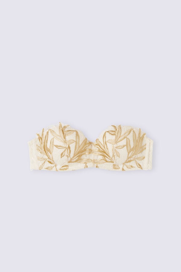 Light Yellow White Intimissimi Golden Hour Gioia Bandeau Women Bra | 4196AYOBF