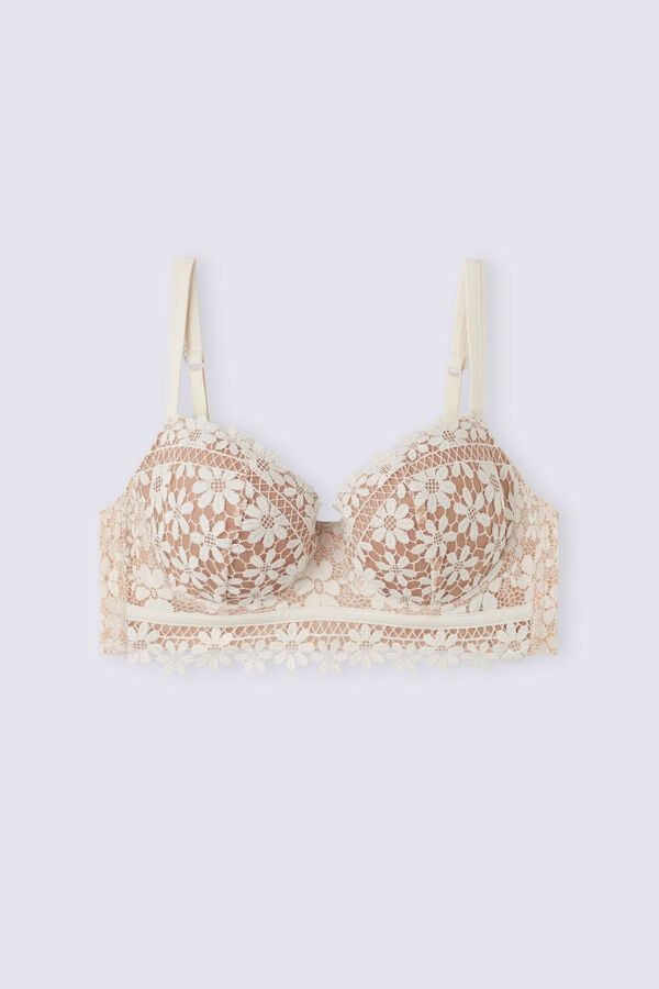 Light Yellow / Beige Intimissimi Romance Yourself Sofia Balconette Women Bra | 8317EYBFV