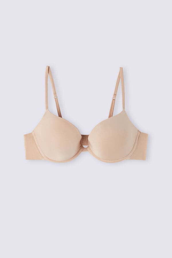 Orange Beige Intimissimi Bellissima Push-Up Ultralight Microfiber Women Bra | 8529SUTCA