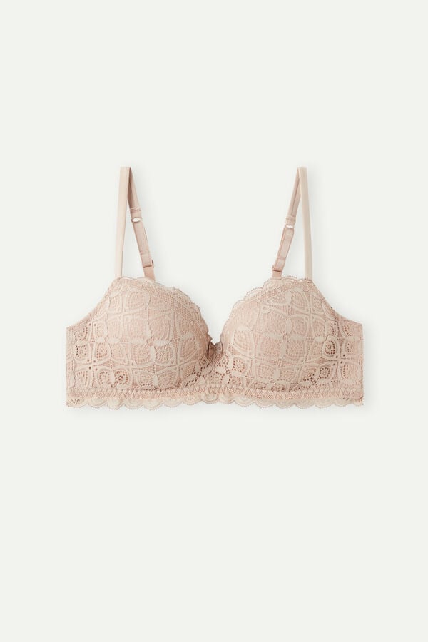 Orange Beige Intimissimi Claudia Balconette Lace Women Bra | 8061GLANU