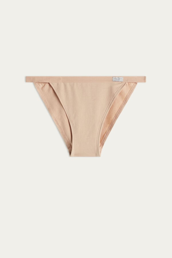 Orange Beige Intimissimi Cotton String Women Panties | 3752KHUPA