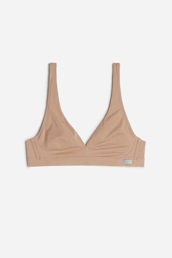 Orange Beige Intimissimi Lara Cotton Triangle Women Bra | 4957CLVTN