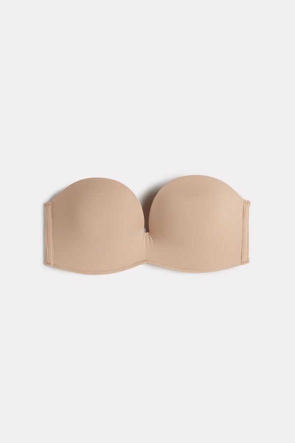 Orange Beige Intimissimi Laura Microfiber Bandeau Women Bra | 5796IPWAV