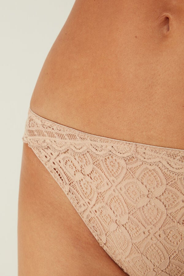 Orange Beige Intimissimi Low Rise Lace Women Panties | 9687ULERA