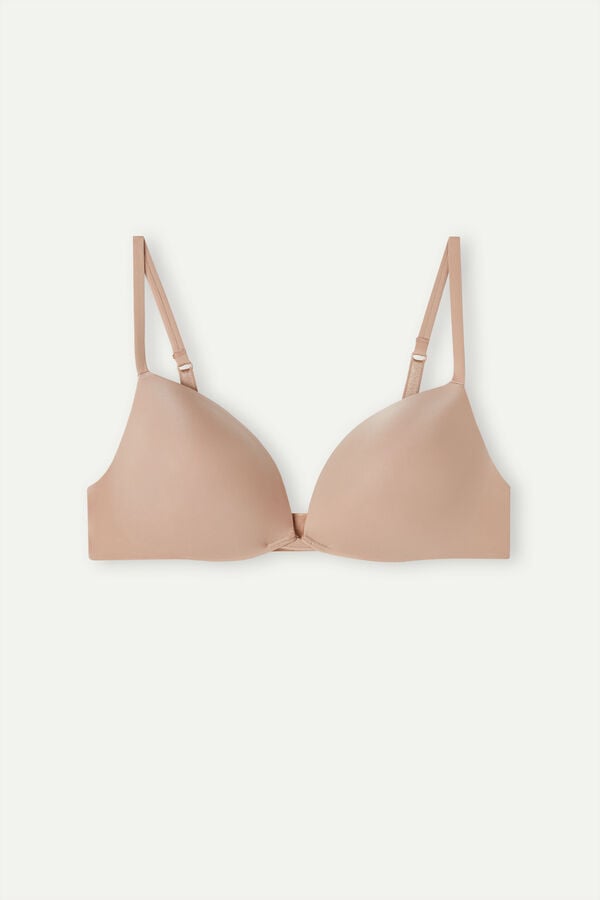 Orange Beige Intimissimi Silvia Push-Up Ultralight Microfiber Women Bra | 9134KQMHI