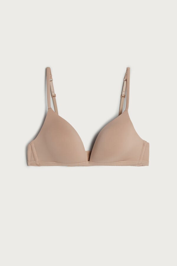 Orange Beige Intimissimi Tiziana Microfiber Triangle Women Bra | 9350QNDTR