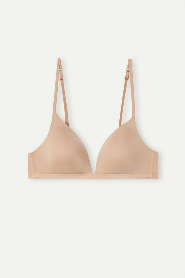 Orange Beige Intimissimi Tiziana Triangle Ultralight Microfiber Women Bra | 6437ABNYO