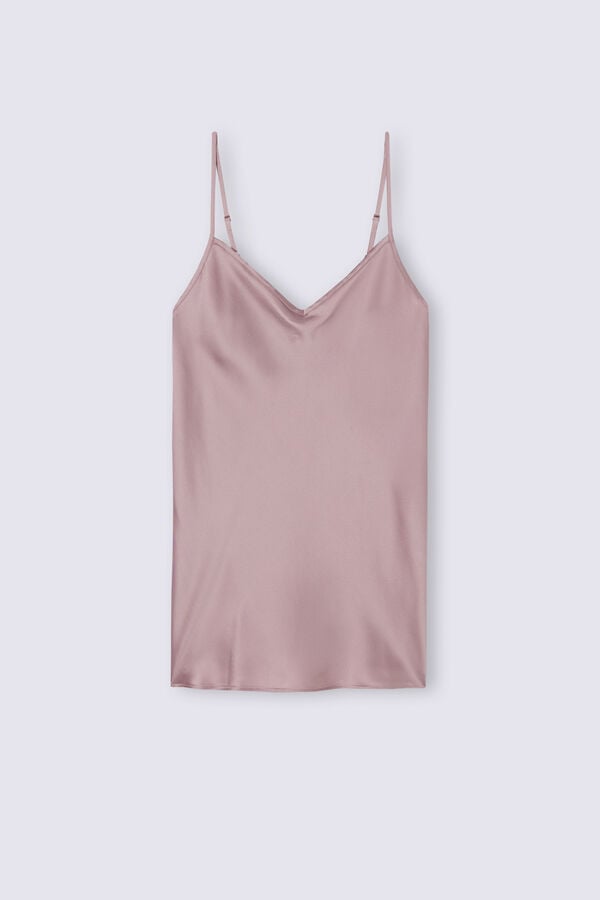 Pink Intimissimi Silk Satin With V-Neckline Women Tank Top | 2405LVOEF