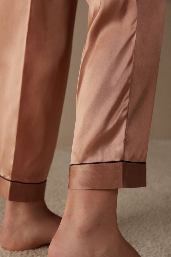 Pink Intimissimi Silk Satin Women Pants | 9087OPUYN