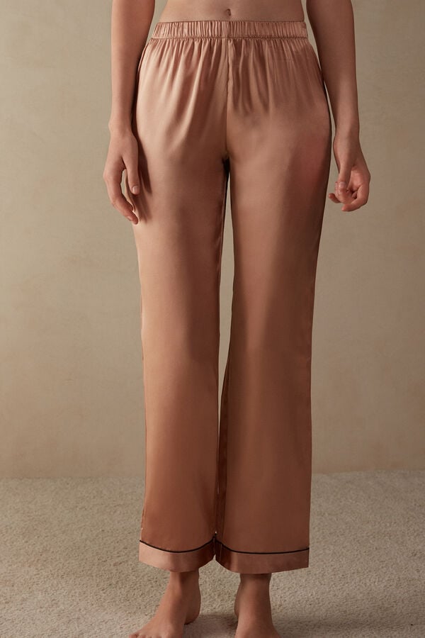 Pink Intimissimi Silk Satin Women Pants | 9087OPUYN