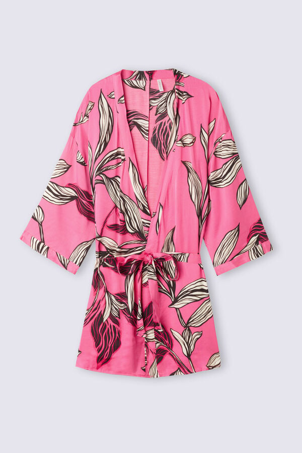 Pink Intimissimi Sweet Like Sugar Viscose Satin Kimono Women Pajamas | 3286VGHMZ