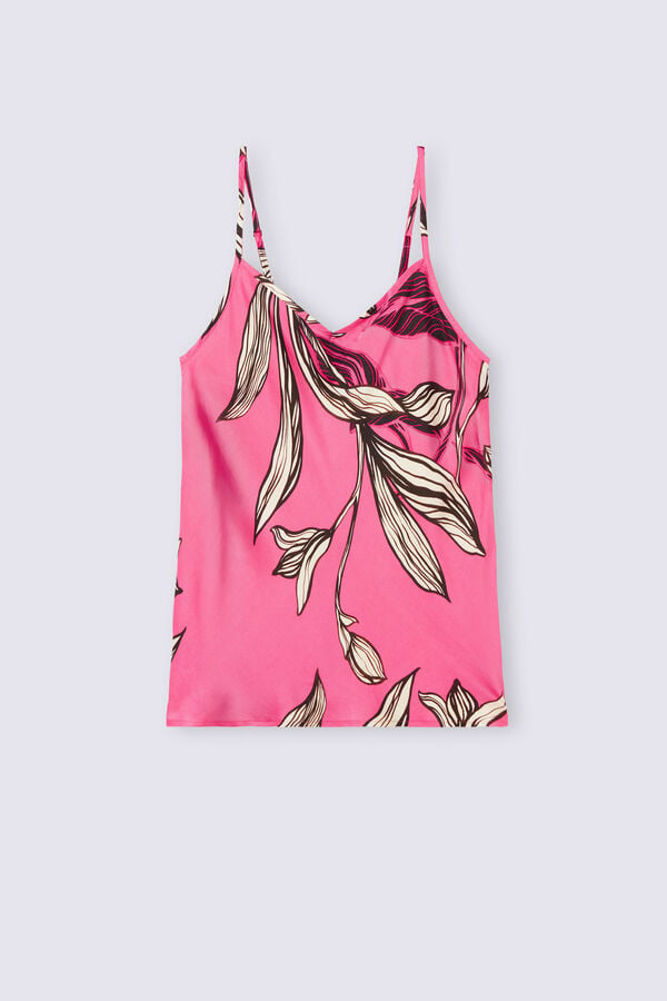 Pink Intimissimi Sweet Like Sugar Viscose Satin Women Tank Top | 9507MDVFZ