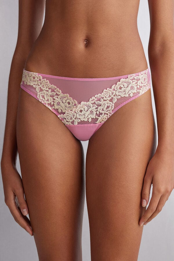 Pink / White Intimissimi Pretty Flowerszilian Women Briefs | 3870KAWUE