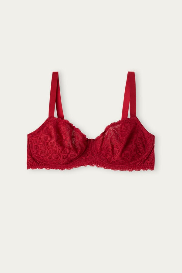 Red Intimissimi Daniela Balconette Lace Women Bra | 5681BRNZE