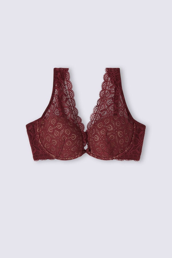 Red Intimissimi Elena Balconette Lace Women Bra | 2073JEMFC