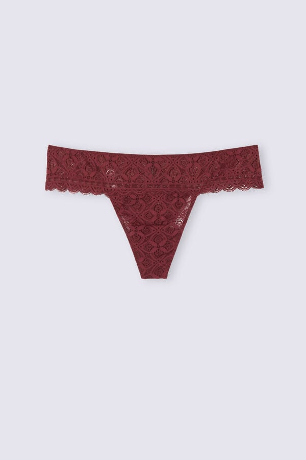 Red Intimissimi Lacezilian Women Briefs | 7306XTVJM