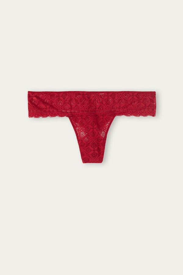 Red Intimissimi Lacezilian Women Briefs | 8926WFSHG