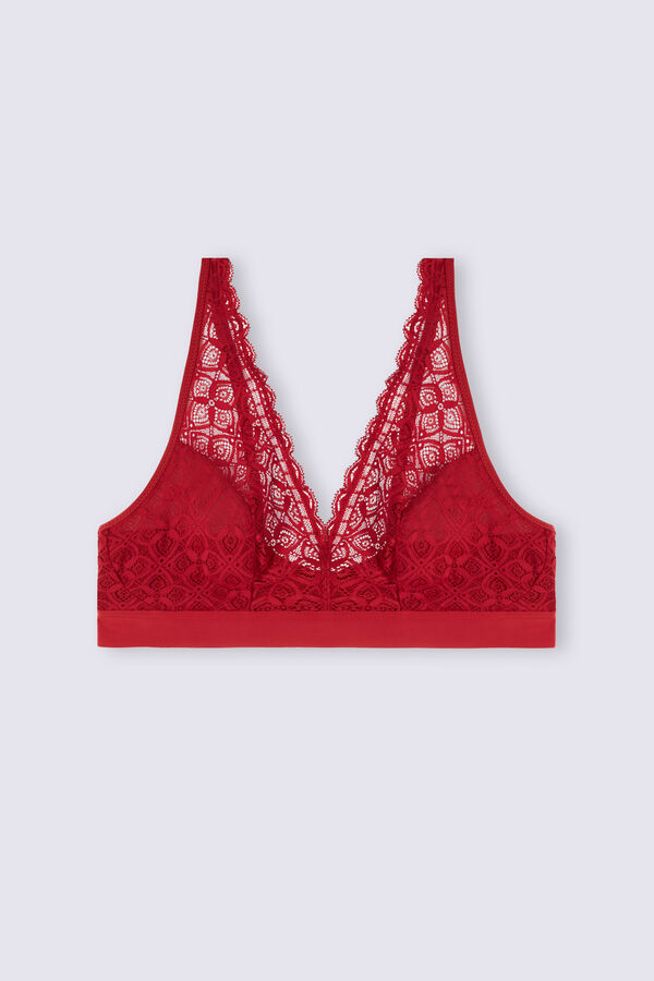 Red Intimissimi Lara Triangle Lace Women Bra | 3190DMUWX