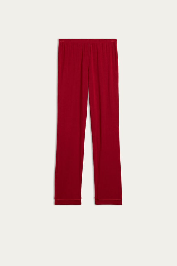 Red Intimissimi Long Micromodal Women Pajamas | 0578UISMV