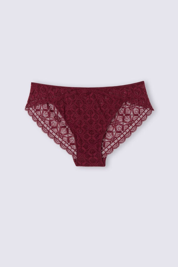 Red Intimissimi Low Rise Lace Women Panties | 5214QGTFA