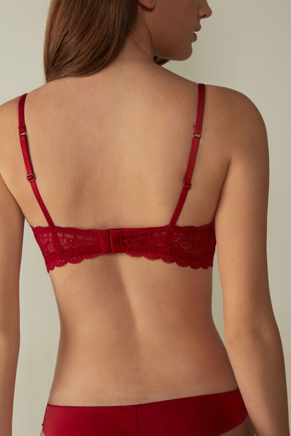 Red Intimissimi Tiziana Triangle Lace Women Bra | 5634DVQNL