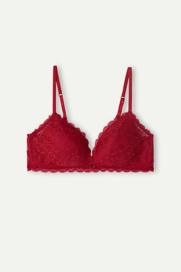 Red Intimissimi Tiziana Triangle Lace Women Bra | 5634DVQNL