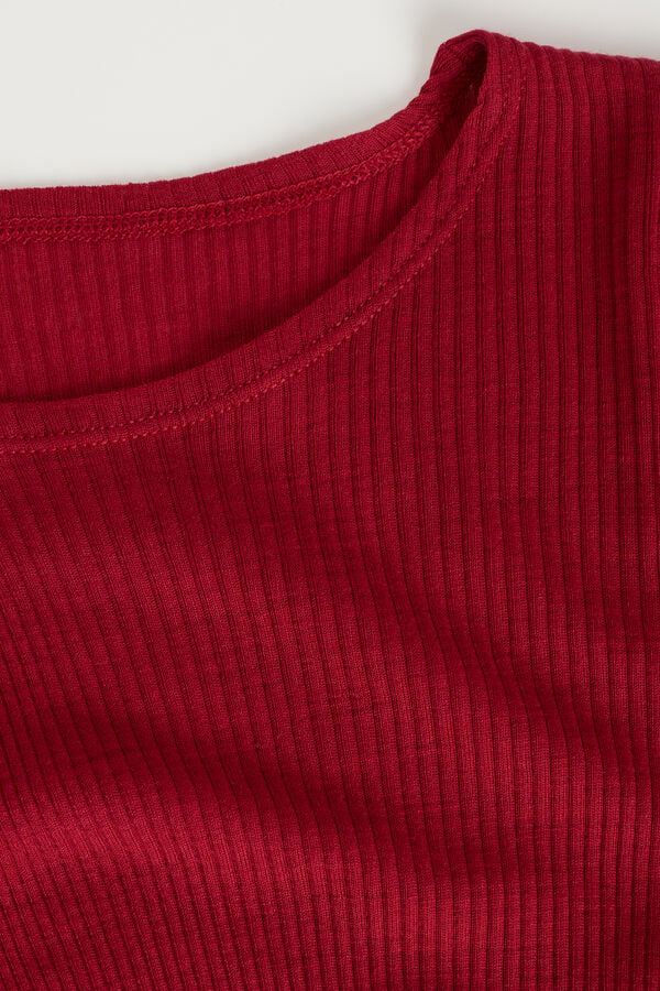 Red Intimissimi Wide Neck Wool And Silk Women Sweater | 5108UZQGI