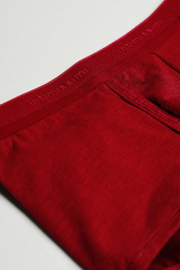 Red / Red Intimissimi Superior Cotton With Logo Men Boxer | 8190CWFJE