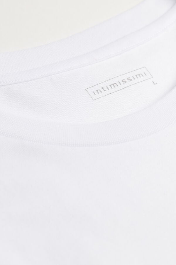 White Intimissimi Cotton Jersey Men T-Shirt | 1269KGUIR