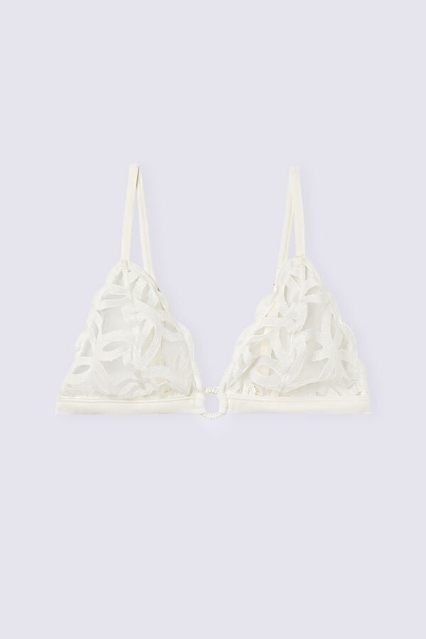 White Intimissimi Crafted Elegance Triangle Women Bra | 8930XMVUC