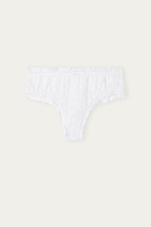 White Intimissimi Lace Hipsterzilian Women Briefs | 5103ZTLBU