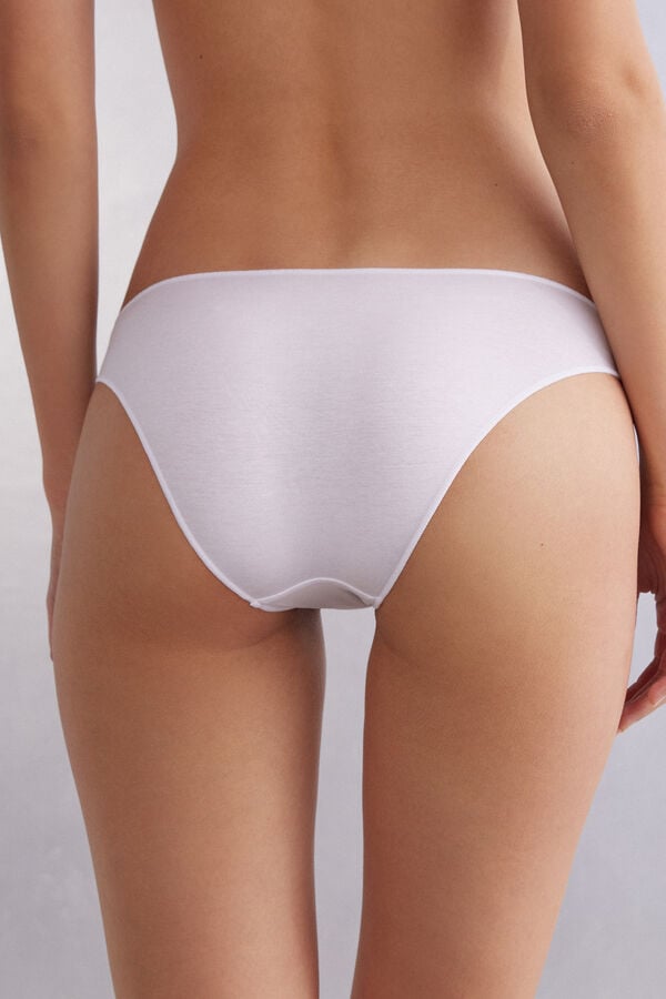 White Intimissimi Low Rise Cotton Women Panties | 7138WGFEL