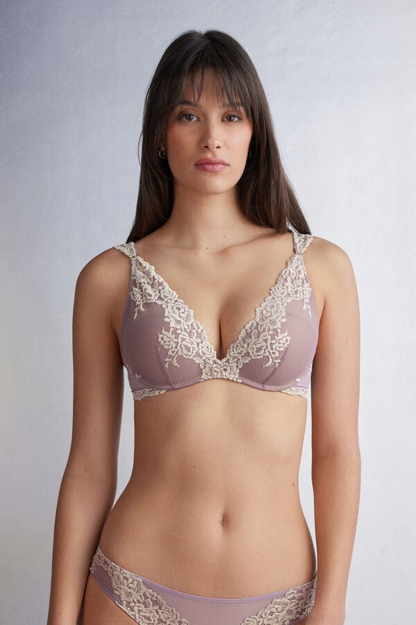 White Intimissimi Pretty Flowers Giorgia Balconette Women Bra | 1875FMSHK