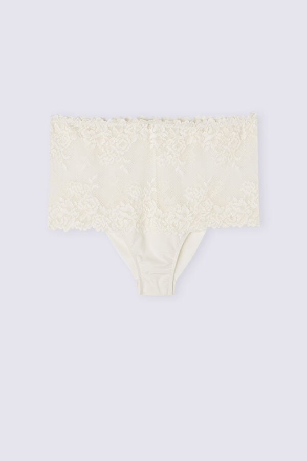 White Intimissimi Pretty Flowers Hipsterzilian Women Briefs | 0276MEIKL