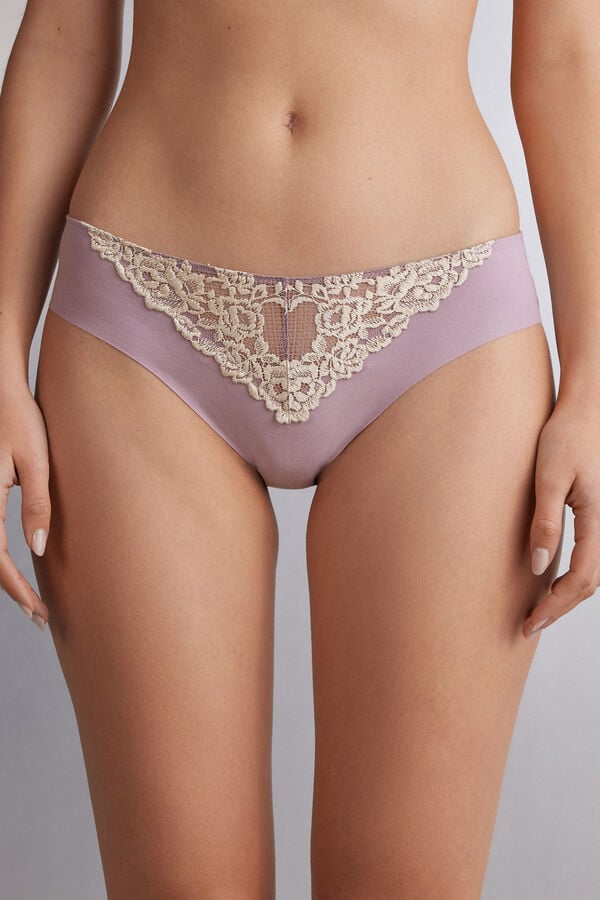 White Intimissimi Pretty Flowers Seamless Cotton Women Panties | 3417EWHIZ