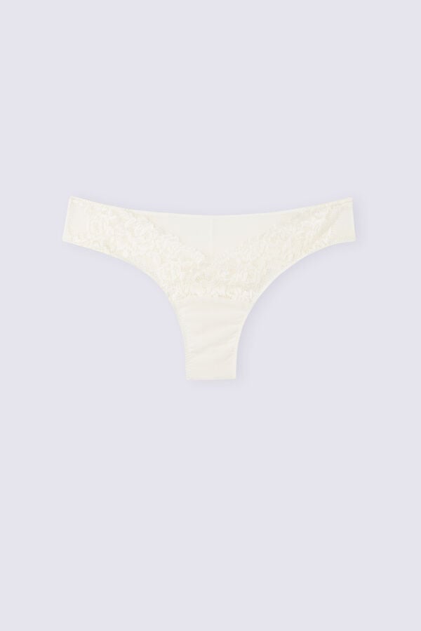 White Intimissimi Pretty Flowerszilian Women Briefs | 8059TJXUA