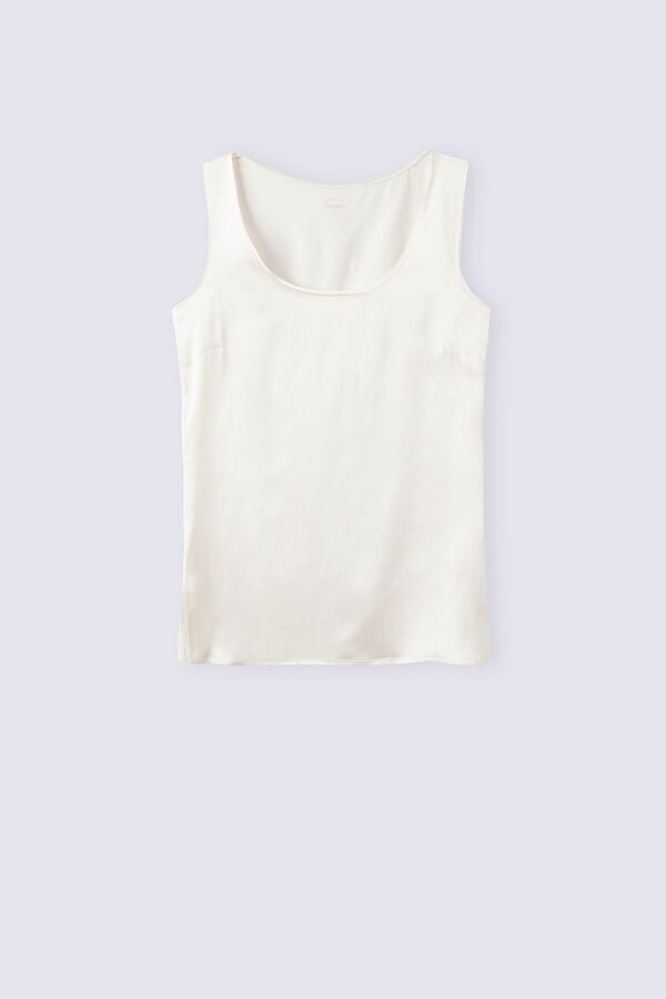 White Intimissimi Silk And Modal Women Tank Top | 7108HKSUN