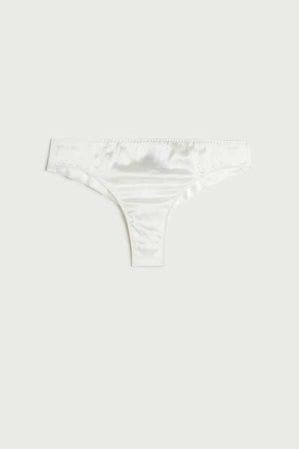 White Intimissimi Silk Cheeky Women Briefs | 2837PODKS