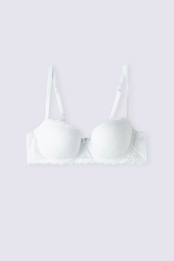 White Intimissimi Sofia Balconette Lace Women Bra | 8309IYPFX