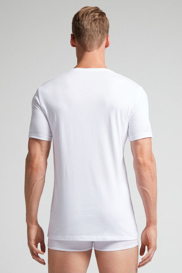 White Intimissimi Superior Cotton Men T-Shirt | 6134JKETY