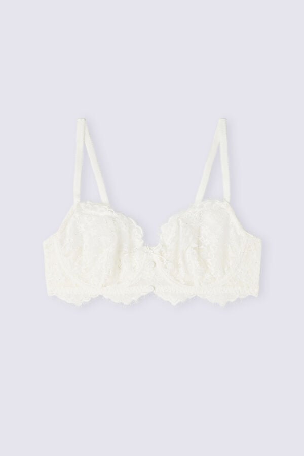 White Intimissimi The Most Romantic Season Daniela Balconette Women Bra | 3268STZXH