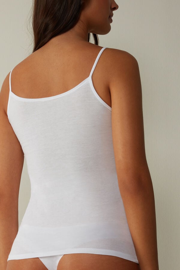 White Intimissimi Ultrafresh Cotton Camisole Women Tank Top | 6251GYXWZ