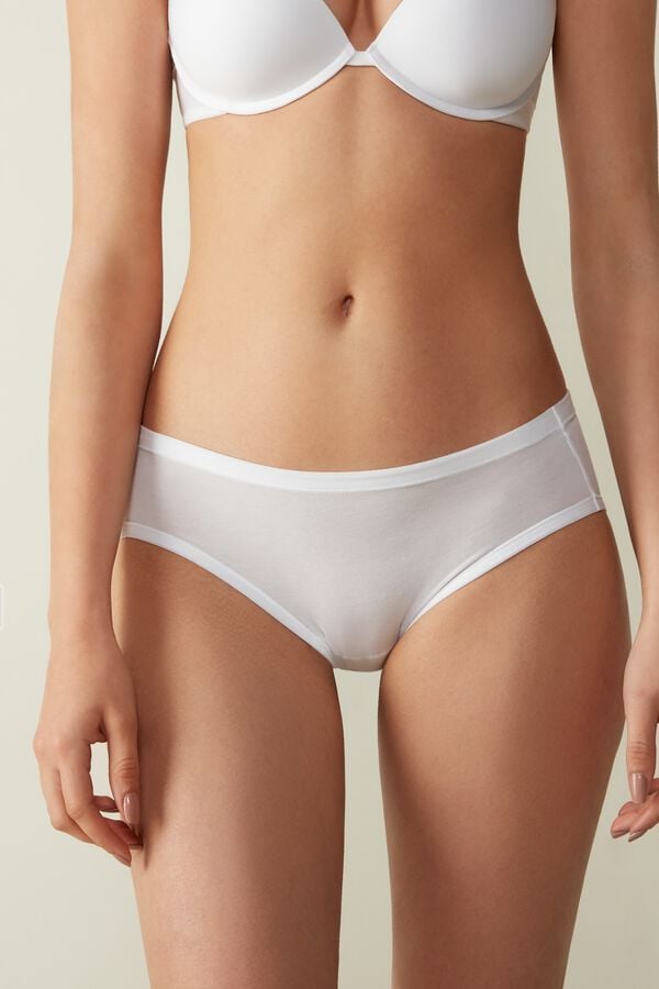 White Intimissimi Ultralight Cotton Women Panties | 2986CRIES